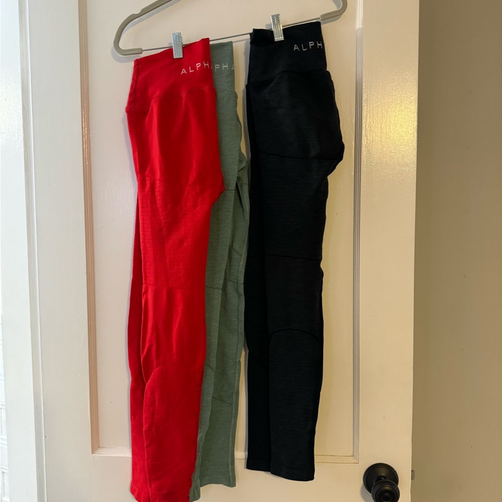 3 pairs of ALPHALETE leggings size M